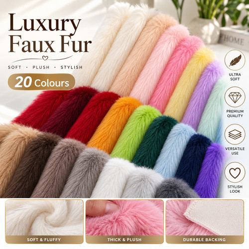Luxury long haired faux fur - faux,