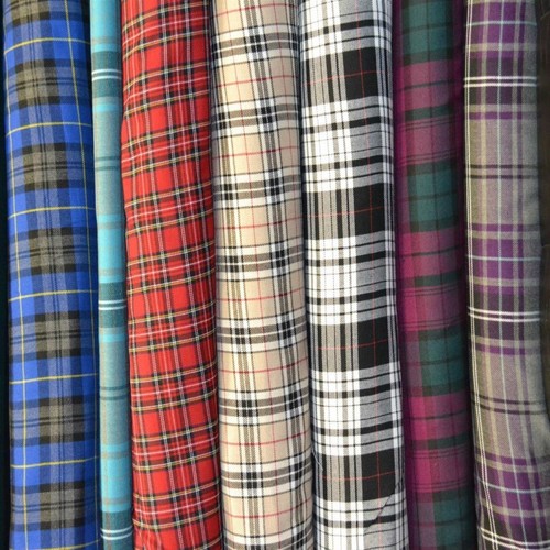 Polyviscose tartan fabric - polyviscose,