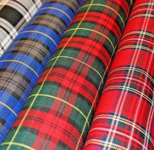 Tartan fabric poly - poly,