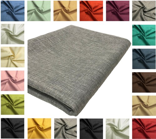 Soft plain linen look fabric - soft,