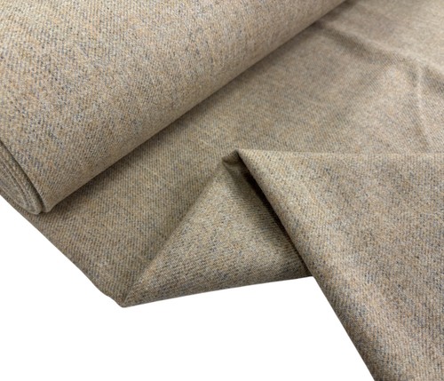 Oatmeal heathered wool - heathered, fabric