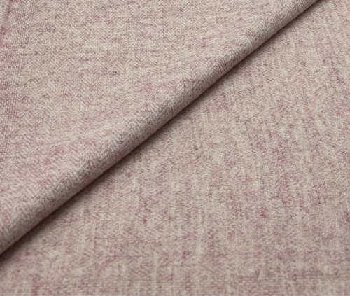 Pink white mixed wool fabric - pink,
