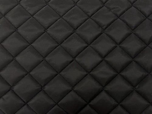 Black diamond quilted fabric - quilted,