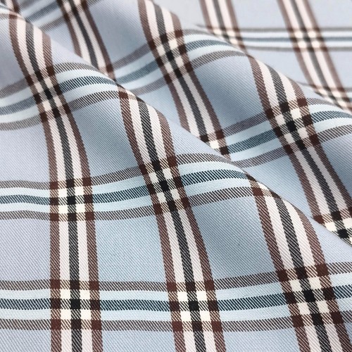 Blue white brown - brown, plaid