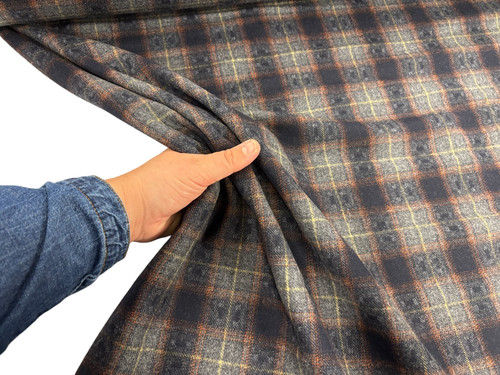 Dark grey plaid - plaid, fabric