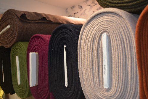 Boiled wool plain coloured - boiled,