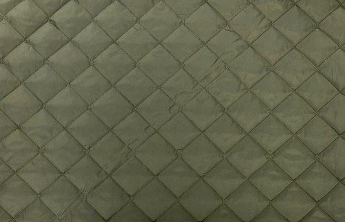 Khaki diamond quilted fabric - khaki,