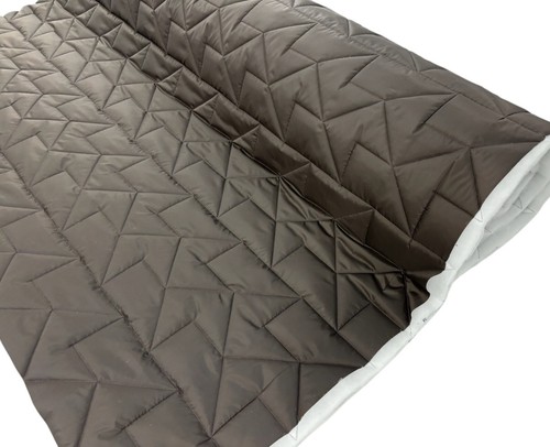 Dark brown quilted fabric - brown,