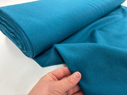 Teal wool fabric venice - teal,