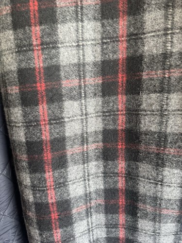 Wool check fabric - ,