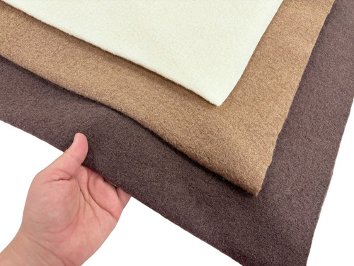 Boiled wool fabric coffee - fabric,