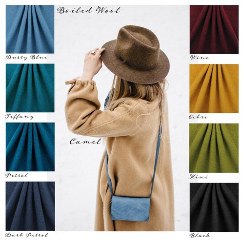 Boiled wool fabric for - boiled,