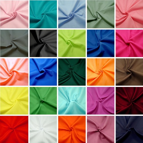 Plain coloured polycotton - coloured,