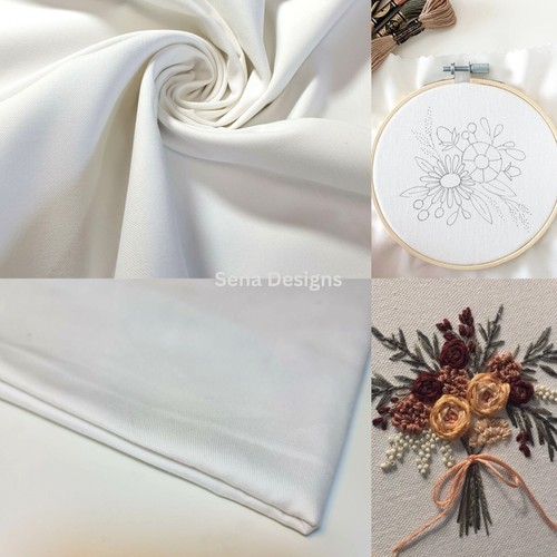 Plain thick white 100 cotton - thick, 100%