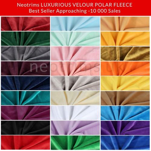 Velour polar fleece fabric - velour,